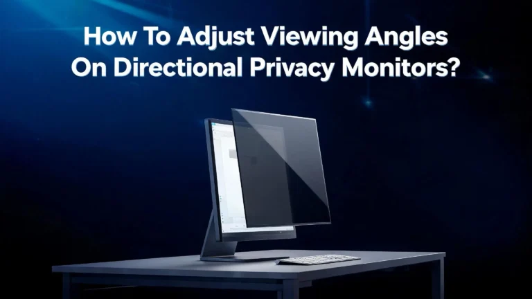 How To Adjust Viewing Angles On Directional Privacy Monitors?