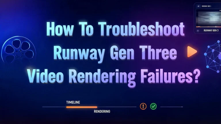 How To Troubleshoot Runway Gen Three Video Rendering Failures?