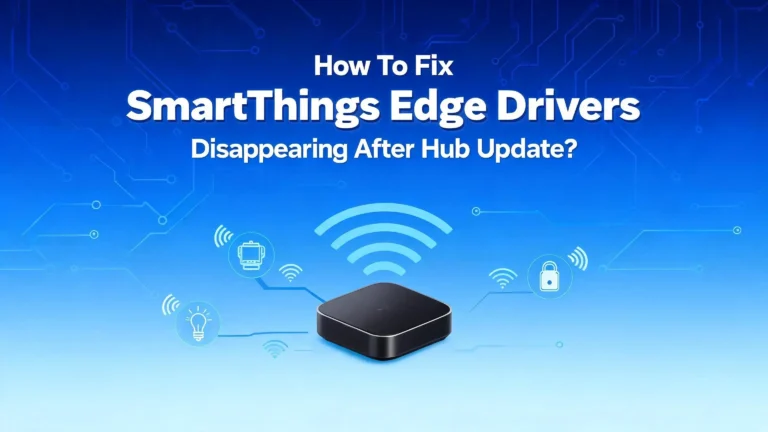 How To Fix SmartThings Edge Drivers Disappearing After Hub Update?
