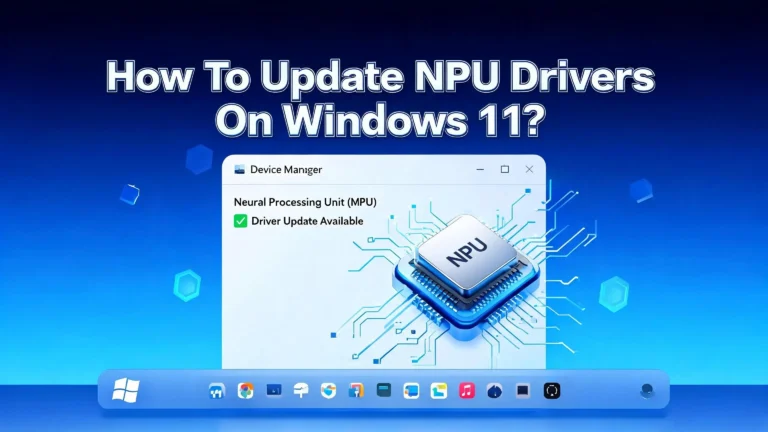How To Update NPU Drivers On Windows 11?