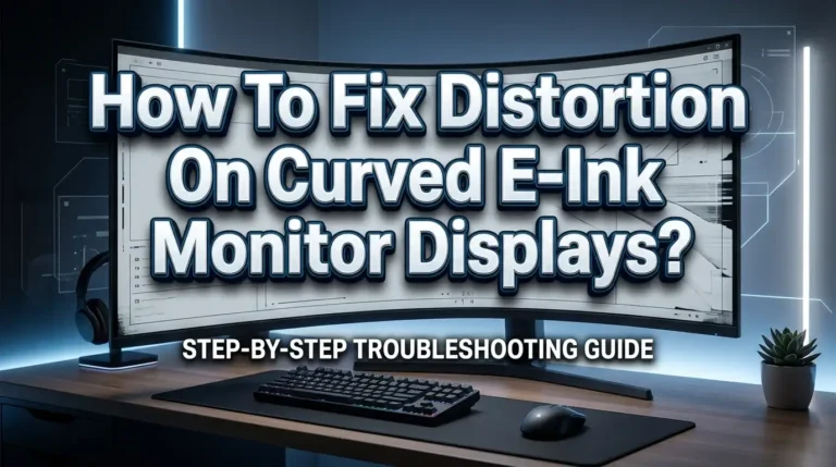 How To Fix Distortion On Curved E Ink Monitor Displays?