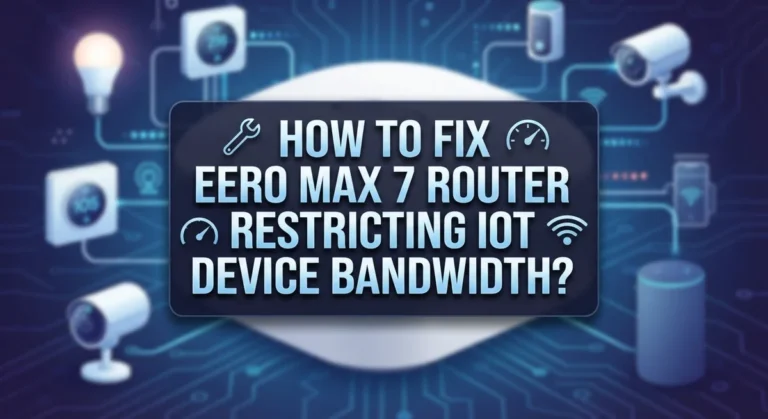 How To Fix Eero Max 7 Router Restricting IoT Device Bandwidth?