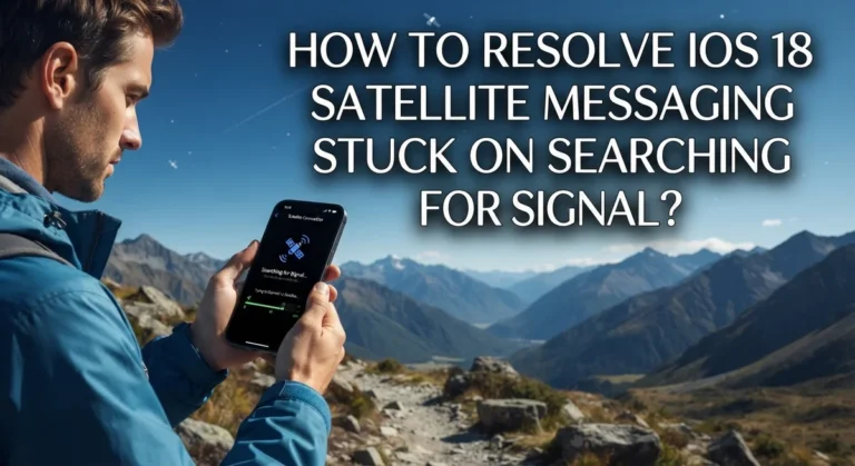 How To Fix iOS 18 Satellite Messaging Stuck On Searching For Signal?