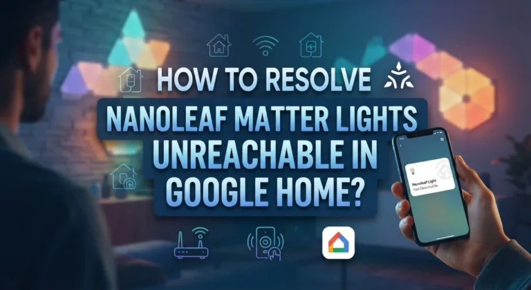 How To Resolve Nanoleaf Matter Lights Unreachable In Google Home?